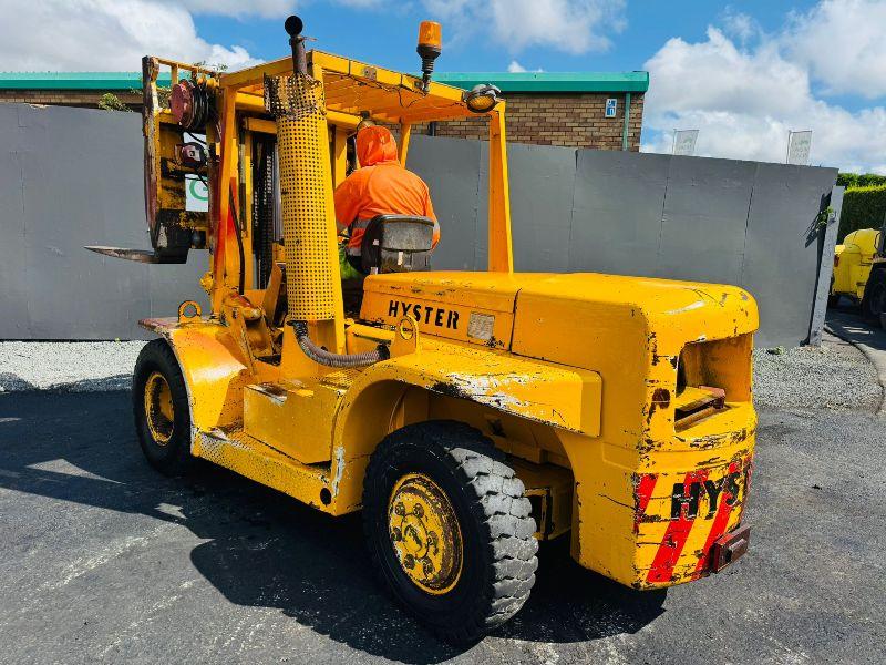 HYSTER CONTAINER SPEC FORKLIFT*C/W FORK POSITIONER AND SIDESHIFT*VIDEO*