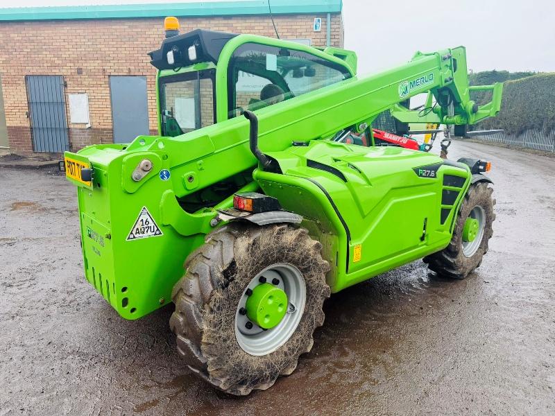 MERLO P27.6+ TURBO TELEHANDLER*C/W PALLET TINES*YEAR 2017*VIDEO*