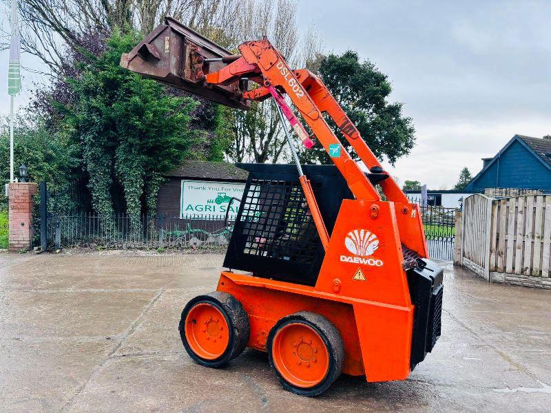 DEAWOO DSL602 SKIDSTEER *ON SOLID TYRES* C/W BUCKET *VIDEO*
