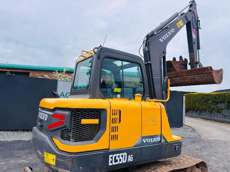 VOLVO EC55DAG RUBBER BLOCK TRACKS EXCAVATOR *YEAR 2020*C/W BUCKET*VIDEO*