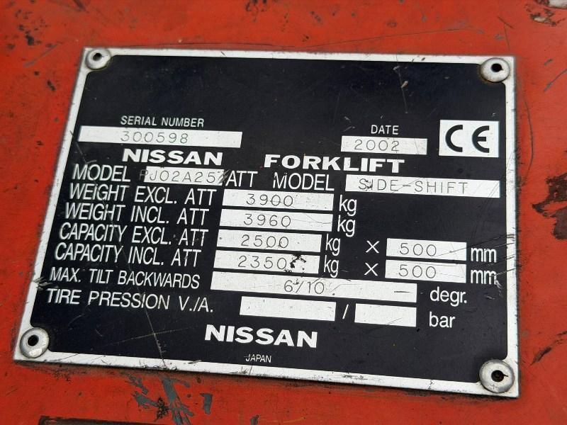NISSAN PJ02A25 FORKLIFT*C/W PALLET TINES*VIDEO*
