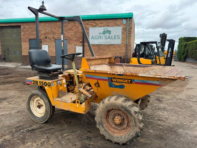 WINGET 2B1500 STRAIGHT TIP DUMPER*C/W ROLL BAR*VIDEO*