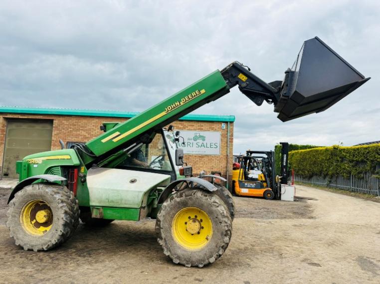 JOHN DEERE 3400 TELEHANDLER*C/W BUCKET*VIDEO*