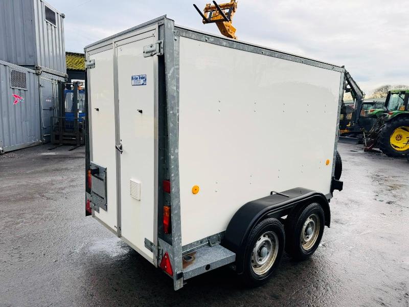 KNOTT TWIN AXLE BOX TRAILER*C/W FRONT AND REAR DOOR*VIDEO*