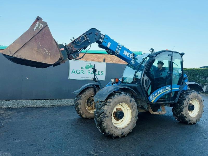 NEW HOLLAND LM7.42 TELEHANDLER*C/W PALLET TINES & BUCKET*YEAR 2017*VIDEO*