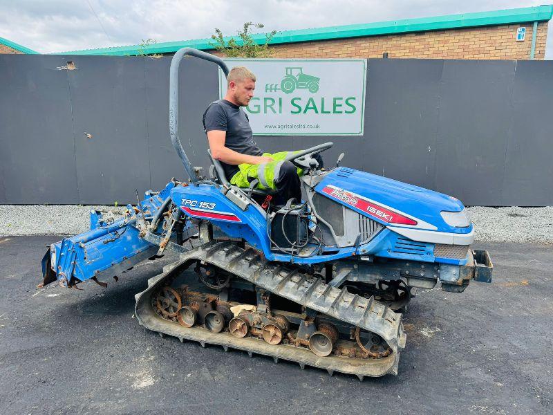 ISEKI TPC153 TRACKED COMPACT TRACTOR*C/W ROTAVATOR*VIDEO*