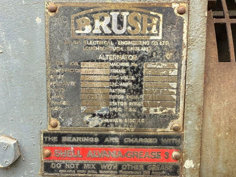 BRUSH STATIONARY GENERATOR*C/W 6 CYLINDER ENGINE*VIDEO*