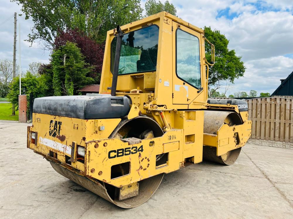 CATERPILLAR CB534 DOUBLE DRUM ROLLER C/W CABIN * SEE VIDEO *