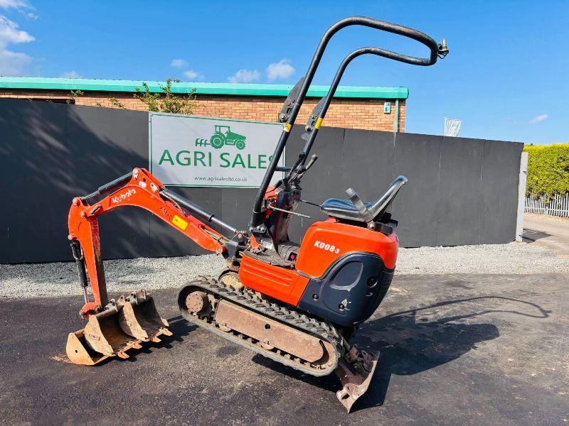 KUBOTA K008-3 TRACKED EXCAVATOR*C/W SELECTION OF BUCKETS*VIDEO*