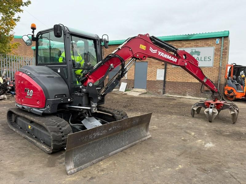 YANMAR SV60-B EXCAVATOR*YEAR 2023*C/W SCRAP GRAB*VIDEO*