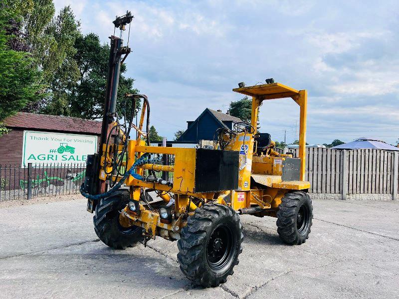 THWAITES ALL DRIVE 4WD DUMPER C/W HYDRAULIC POST DRIVER & PERKINS ENGINE *VIDEO*