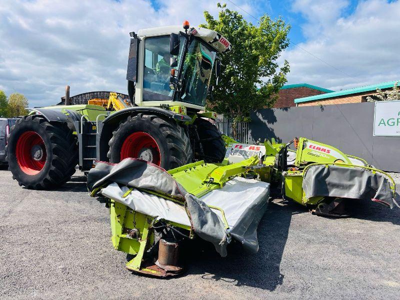 CLAAS XERION 3300 TRACTOR*C/W DEMOUNTABLE CLAAS 3300 TRIPLE MOWERS*VIDEO*