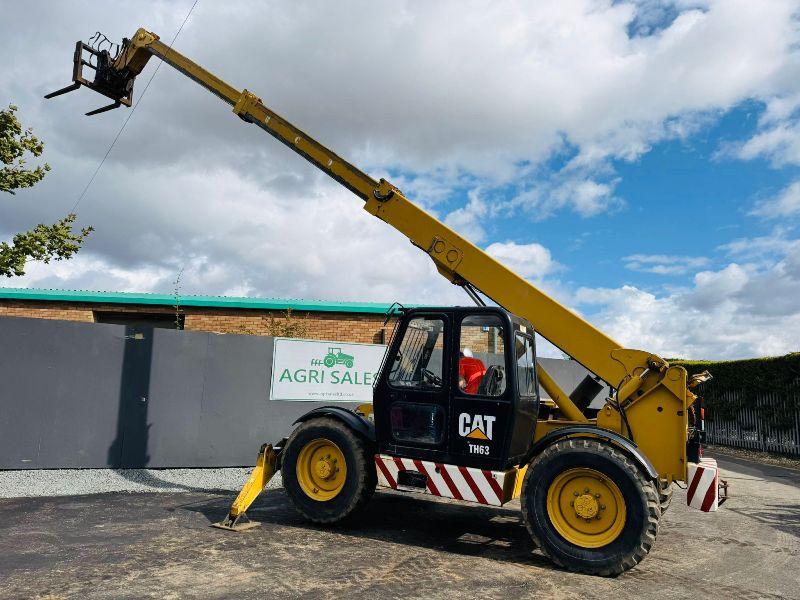 CATERPILLAR TH63 TELEHANDLER*C/W JACK LEGS*VIDEO*