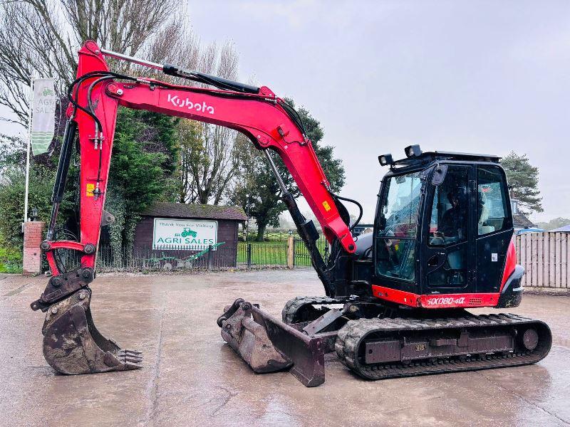 KUBOTA KX080-4TRACKED EXCAVATOR *YEAR 2020, 3465 HOURS* C/W QUICK HITCH *VIDEO*