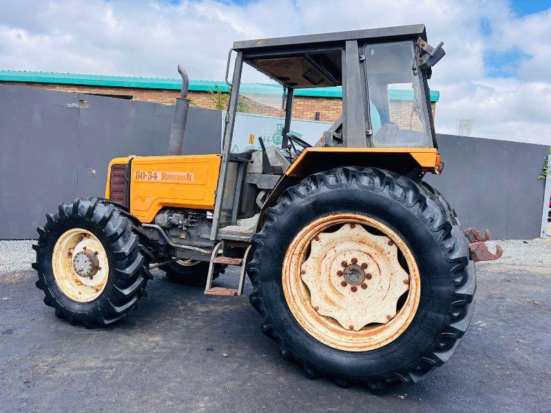 RENAULT 85-34 4WD TRACTOR*C/W REAR LINKAGE*VIDEO*