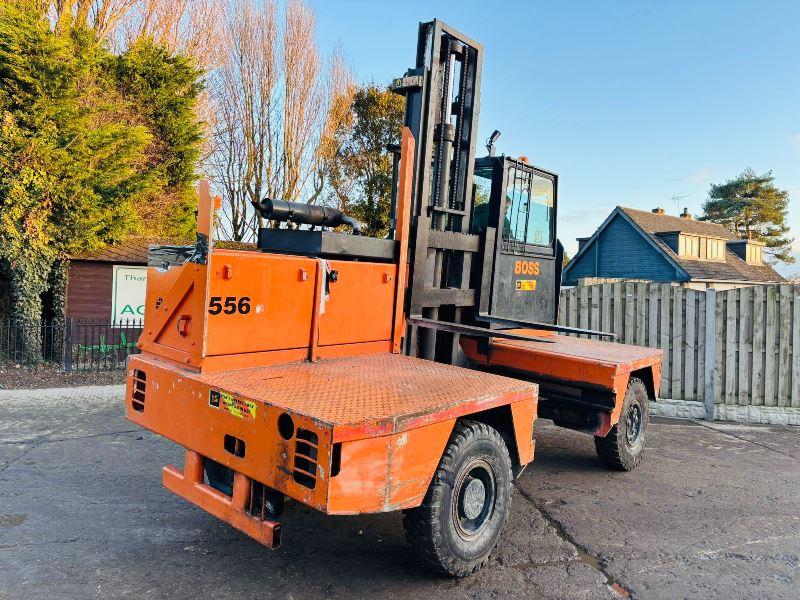 BOSS 556HH SIDE LOADING FORKLIFT C/W 2 STAGE MAST *VIDEO*