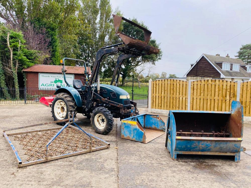 SHIRE 330 4WD TRACTOR LOADER 183 HOURS FLAIL MOWER, SPREDDER, HARROWS