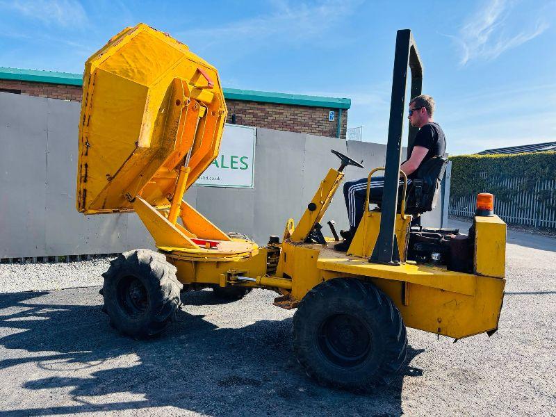 BENFORD 3 TONNE SWIVLE TIP DUMPER*VIDEO*
