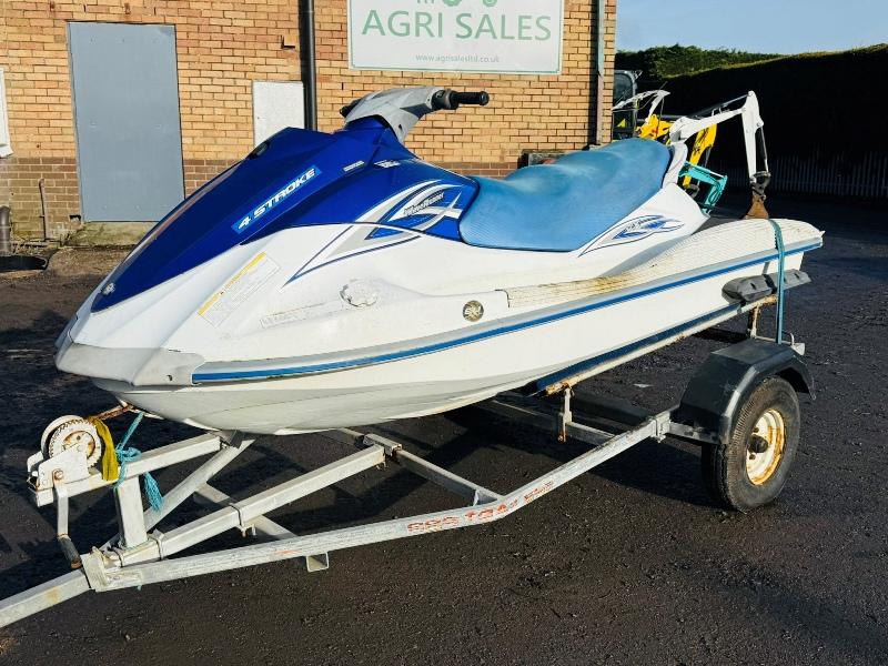 YAMAHA WAVE RUNNER VX JETSKI*C/W TRAILER*TURNS OVER BUT WON'T START*VIDEO*