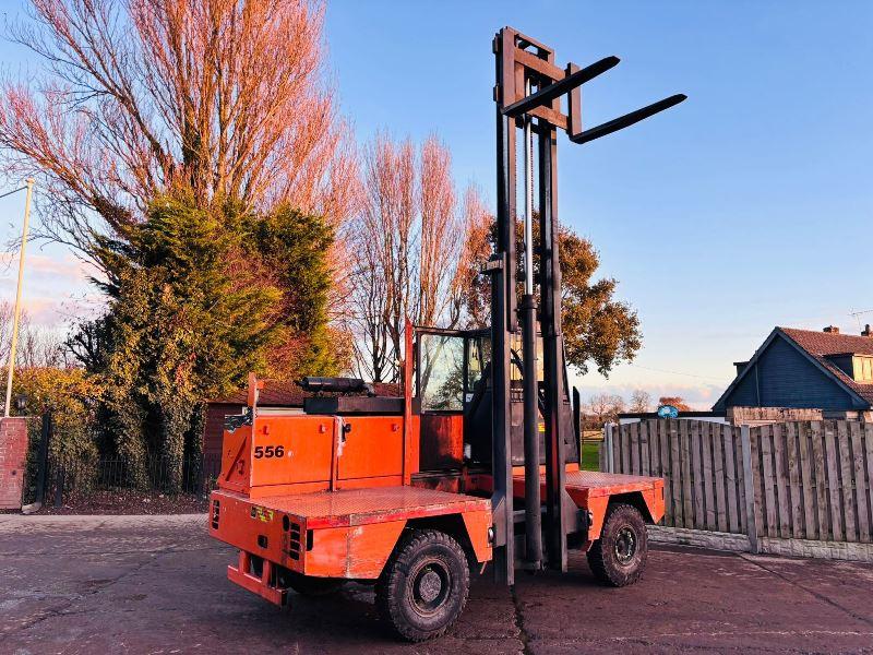BOSS 556HH SIDE LOADING FORKLIFT C/W 2 STAGE MAST *VIDEO*