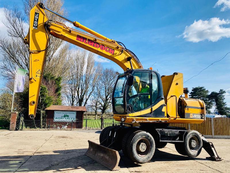 JCB JS160LC HIGH RISE CABIN WHEELED WASTE / SCRAP HANDLER