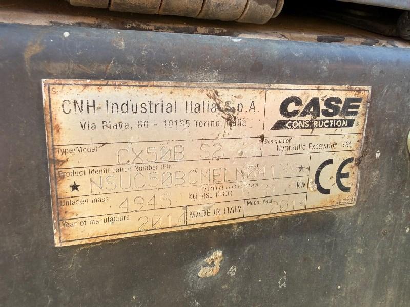 CASE CX50B MINI EXCAVATOR*C/W BUCKET*YEAR 2014*VIDEO*