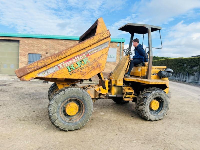 THWAITES 7 TONNE STRAIGHT TIP DUMPER*C/W PERKINS ENGINE*VIDEO*