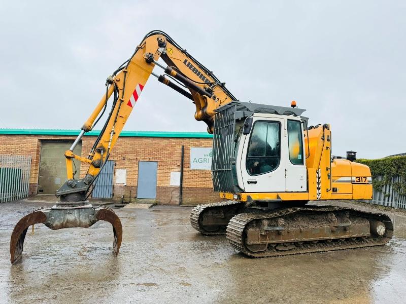 LIEBHERR 317 HRC EXCAVATOR*C/W ROTATING SELECTOR GRAB*YEAR 2010*VIDEO*