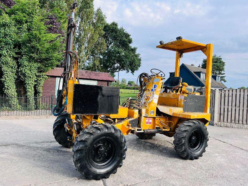 THWAITES ALL DRIVE 4WD DUMPER C/W HYDRAULIC POST DRIVER & PERKINS ENGINE *VIDEO*