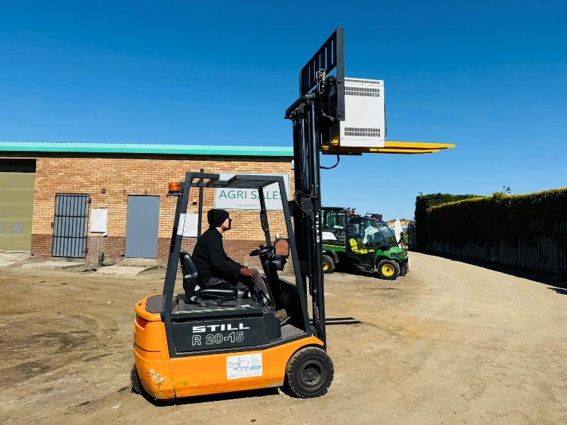 STILL R20-15 ELECTRIC FORKLIFT*C/W TINE EXTENSIONS*VIDEO*