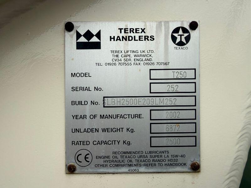 TEREX T250 WHEELED LOADER*C/W PALLET TINES*VIDEO*