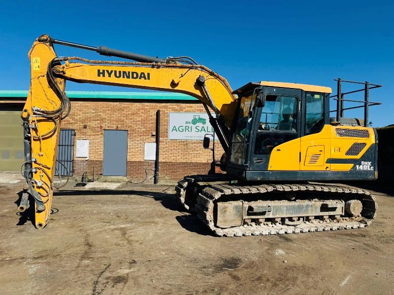HYUDAI HX140L C EXCAVATOR*C/W BLOCK PADS*YEAR 2020*VIDEO*