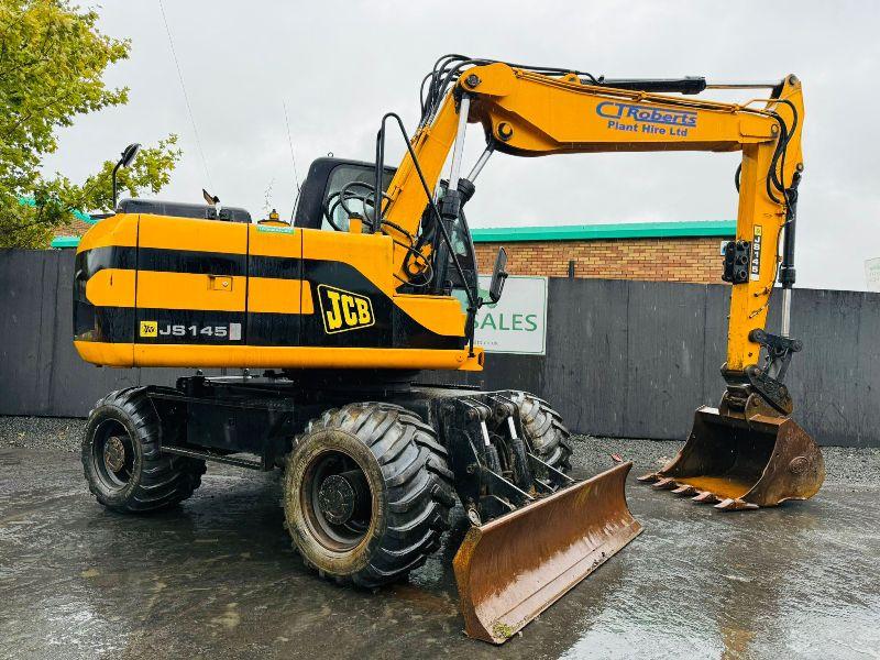 JCB JS145 WHEELED EXCAVATOR*C/W BUCKET*VIDEO*