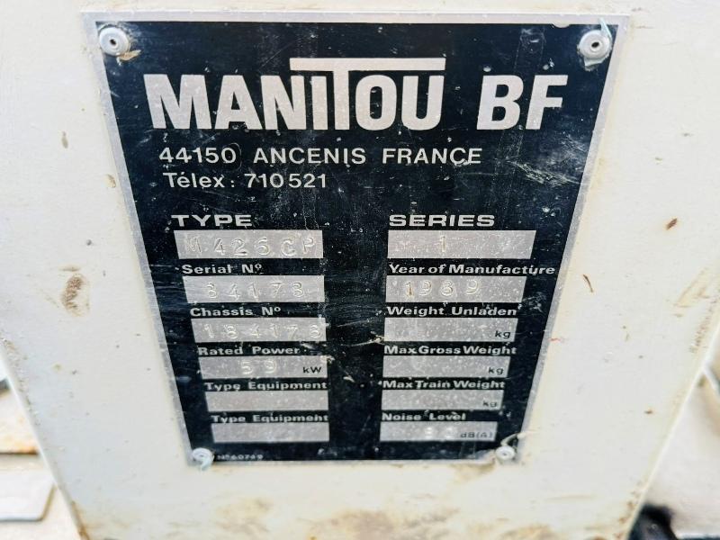 MANITOU M426CP ROUGH TERRAIN 4WD FORKLIFT*VIDEO*