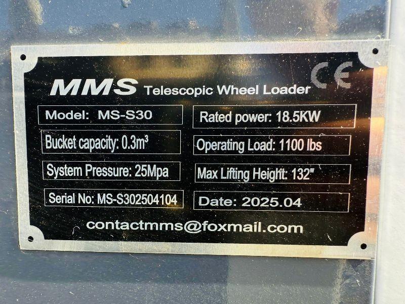 *NEW*UNUSED*MS-S30 MINI WHEELED LOADER*C/W TELESCOPIC BOOM*YEAR 2025*VIDEO*