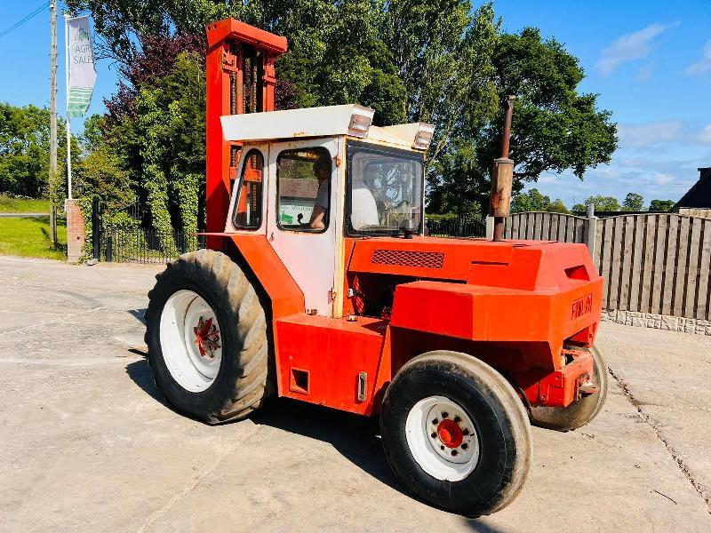 FINLAY F60 ROUGH TERRIAN FORKLIFT C/W TWO STAGE MAST *VIDEO*