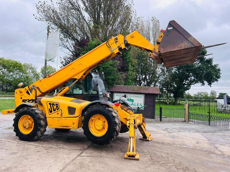 JCB 532-120 4WD TELEHANDLER *12 METERS, 7666 HOURS* C/W TINES & BUCKET *VIDEO*