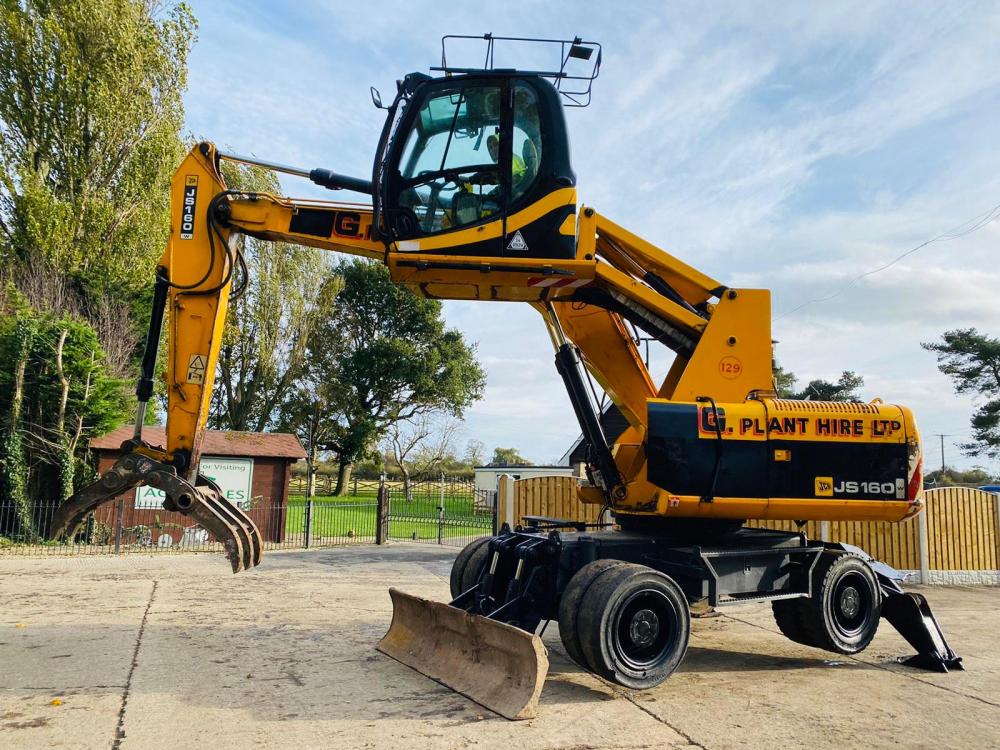 JCB 160W HIGH RISE CABIN WHEELED EXCAVATOR *YEAR 2009* C/W GRAPPLE GRAB