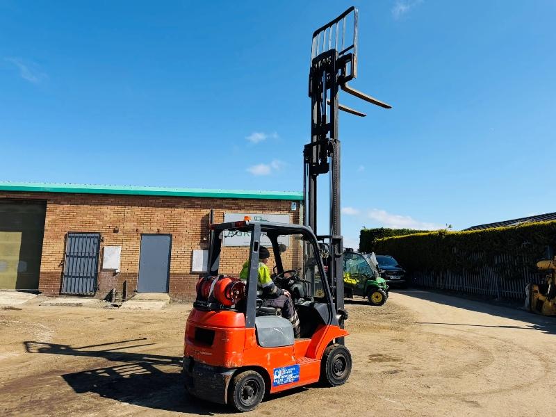 BT GT18 GAS CONTAINER SPEC FORKLIFT*C/W PALLET TINES*VIDEO*
