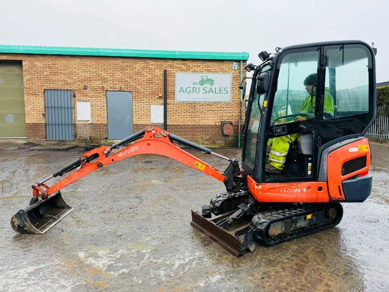 KUBOTA KX016-4 EXCAVATOR*C/W BUCKET*YEAR 2013*2212 HOURS*VIDEO*