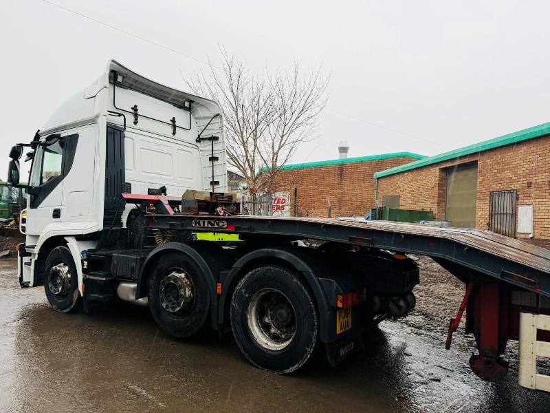 IVECO TRACTOR UNIT*C/W KING LOW LOADER TRAILER, RAMPS AND WINCH*VIDEO*