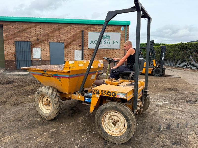 WINGET 2B1500 STRAIGHT TIP DUMPER*C/W ROLL BAR*VIDEO*