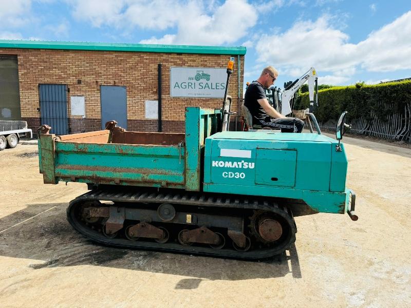 KOMATSU CD30-1 TRACKED DUMPER*C/W RUBBER TRACKS*VIDEO*