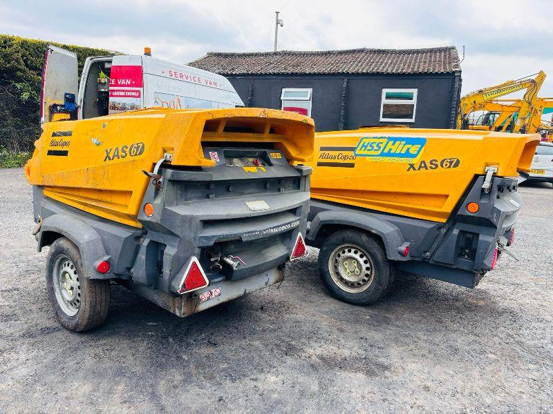 ATLAS COPCO TOWABLE AIR COMPRESSOR *CHOICE OF 2*VIDEO*