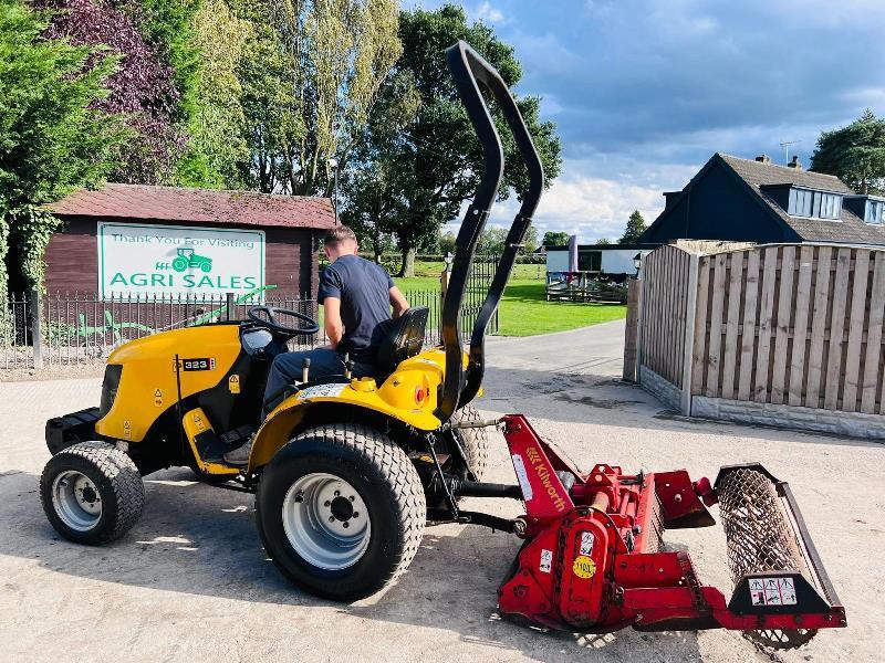 JCB 323HST 4WD TRACTOR *256 HOURS* C/W FRONT WEIGHTS & ROTOVATOR *VIDEO*
