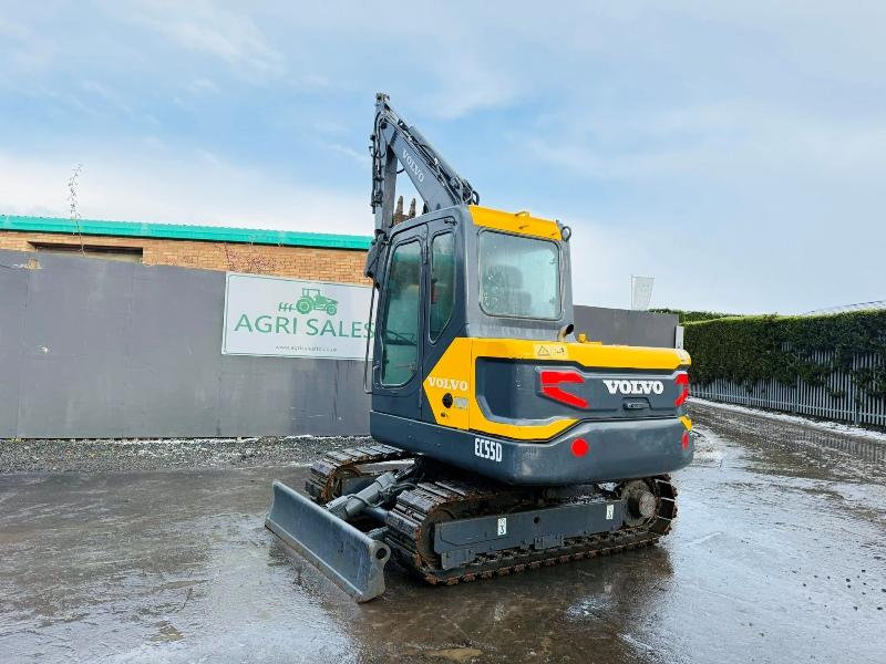 VOLVO EC55D RUBBER BLOCK TRACKS EXCAVATOR *YEAR 2017*C/W BUCKET*VIDEO*