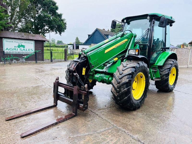 JOHN DEER 3800 4WD TELEHANDLER C/W PIN & CONE HEAD STOCK & TINES *VIDEO*