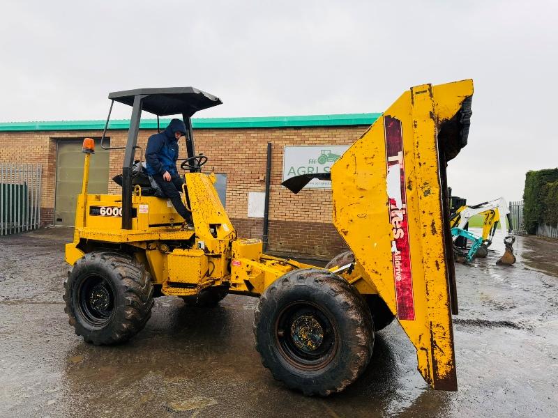 THWAITES 6000 STRAIGHT TIP DUMPER*C/W PERKINS ENGINE*VIDEO*