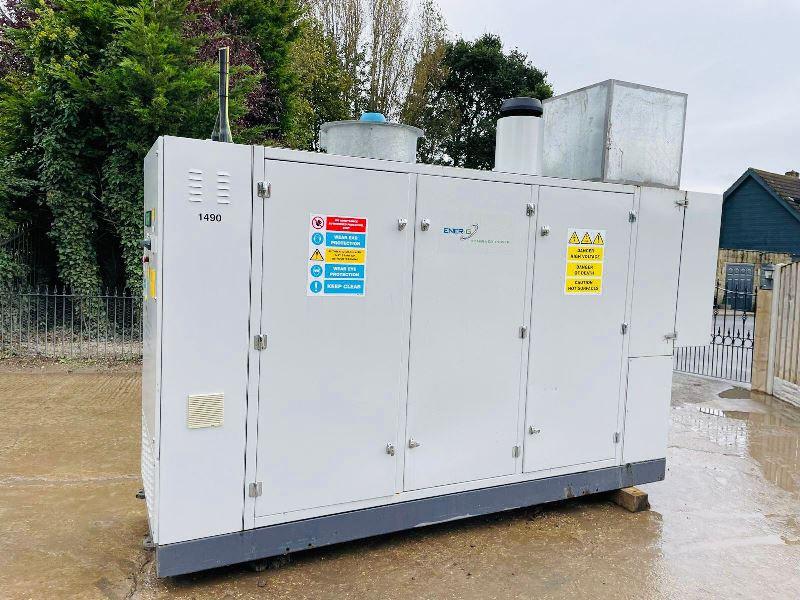STAMFORD 125KVA 3 PHASE GENERATOR *YEAR 2009* C/W MAN E0836 E302 GAS ENGINE *VIDEO*