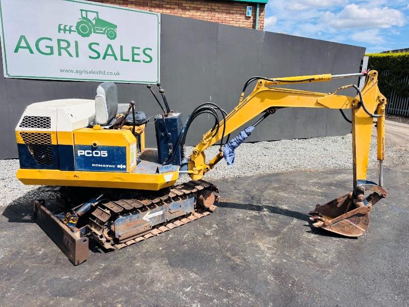 KOMATSU PCO5-5 EXCAVATOR*C/W BUCKET*VIDEO*